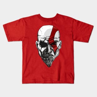 Kratos - Death and Rage Face Kids T-Shirt